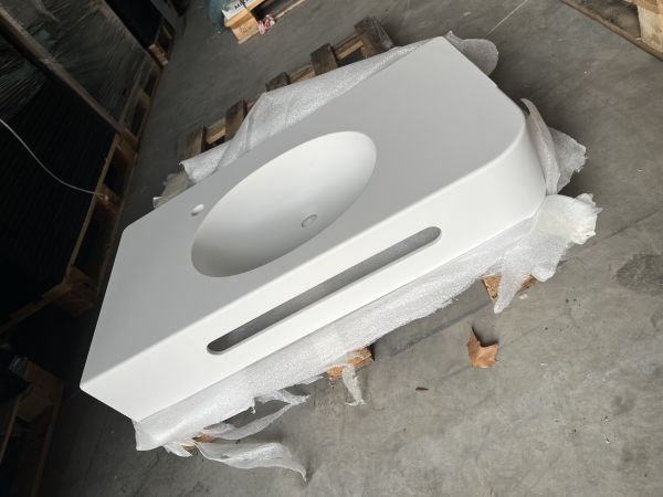 lavabo / vasque en résine blanc